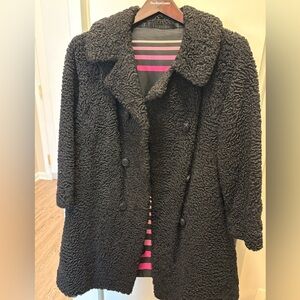 Women’s vintage custom made Persian Lamb Black Coat/Jacket